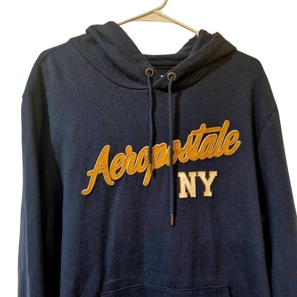 Aeropostale Men's Navy Cotton/Poly NY Sweatshirt Hoodie NEW - Picture 8 of 14